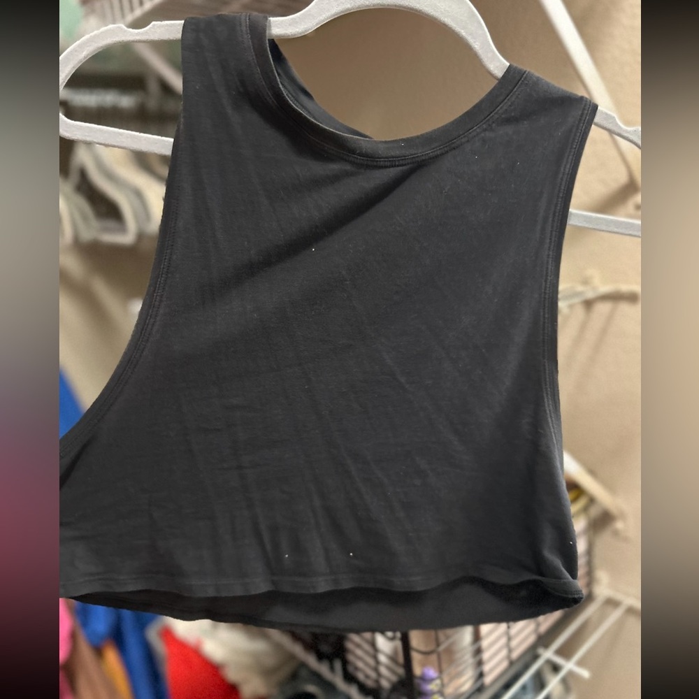 Lululemon Athletica Black Sleeveless Muscle Tee Crop